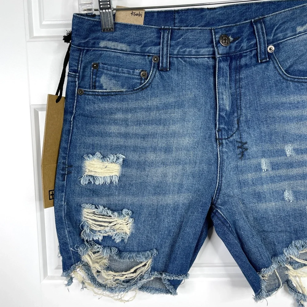 KSUBI Boyfriend Short in So Jelly NEW Size 25 Distressed Denim Jean Shorts